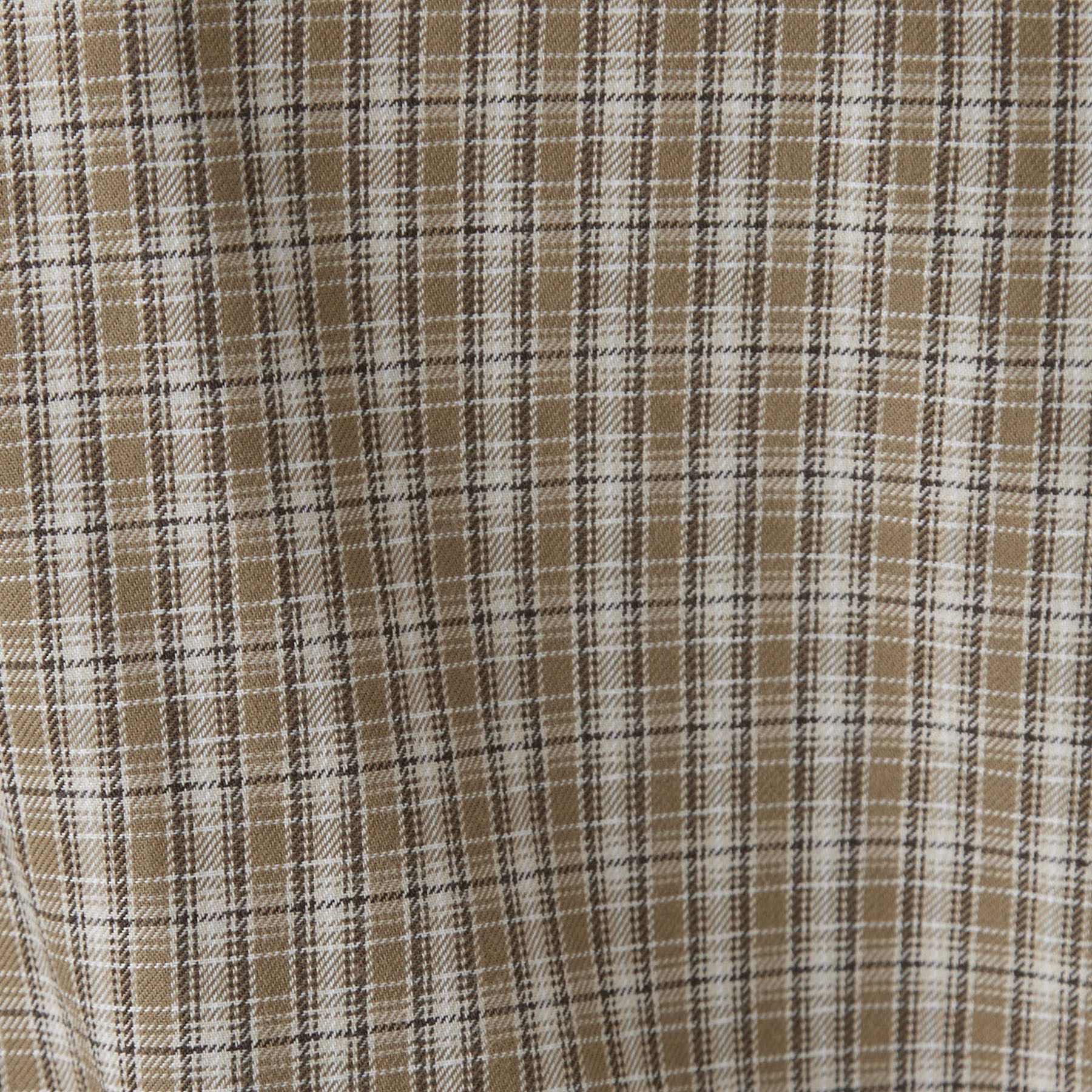 SHOO･LA･RUE「【S-LL/洗濯機可】大人カジュアルに。裾ドロスト フードチェックシャツ」|シャツ・ブラウス|