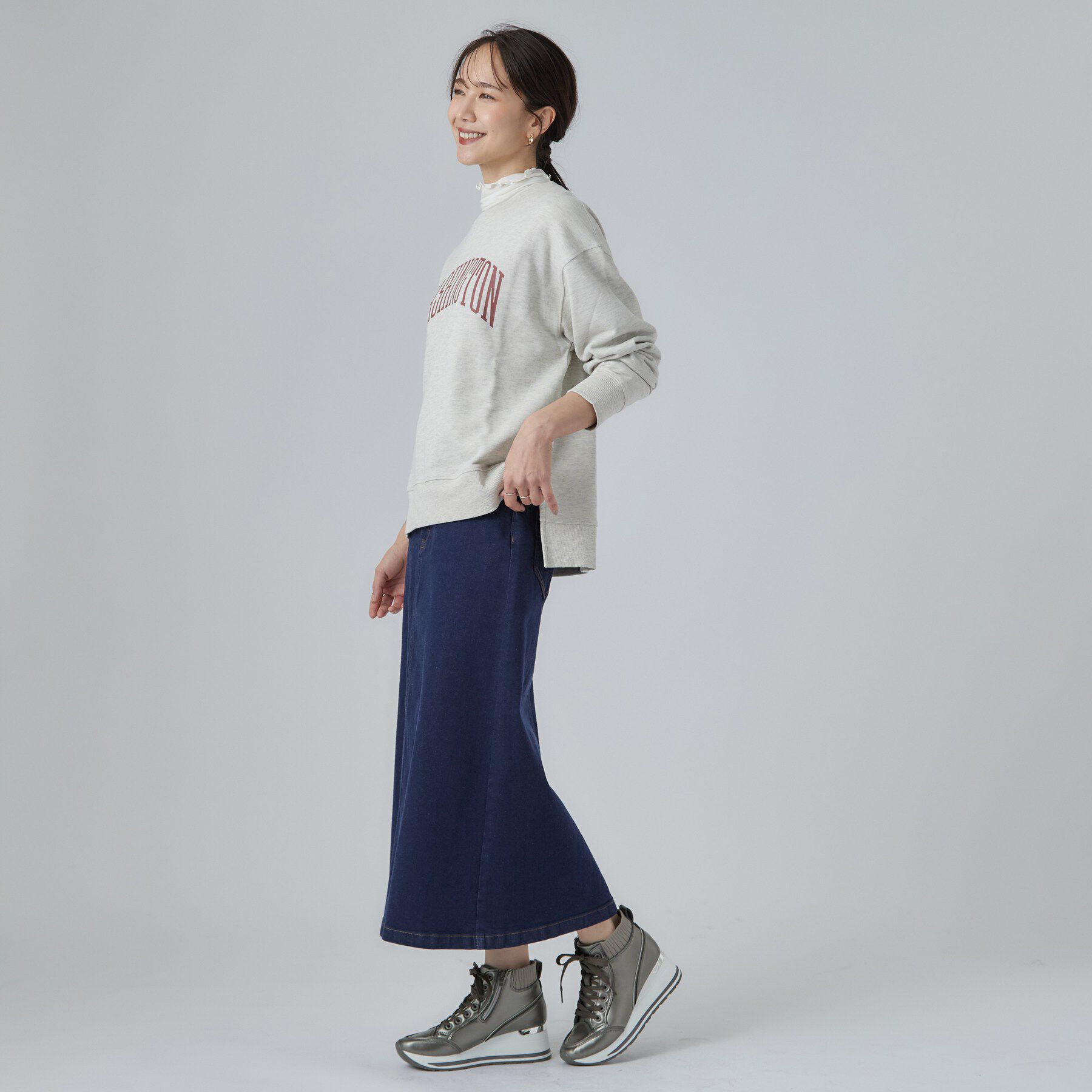 SHOO･LA･RUE「ヒールアップニットハイカットスニーカー」|スニーカー|