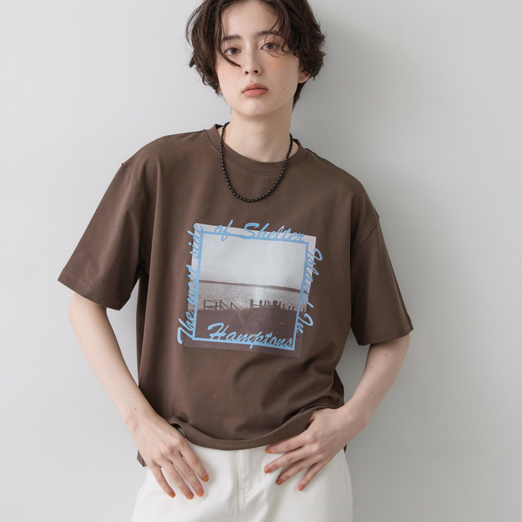 Dessin「グラフィックデザイン Tシャツ」|Tシャツ・カットソー|ブラウン(044)