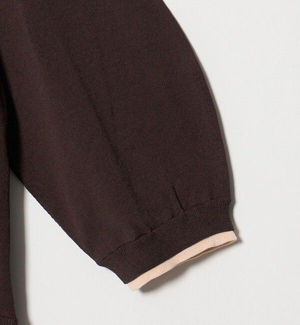 UNITED ARROWS「ブローチ ハーフスリーブ ニット」|ニット・セーター|