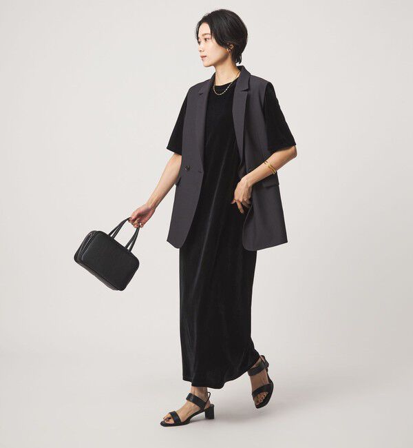 UNITED ARROWS green label relaxing「ベロア ショートスリーブ ワンピース」|ワンピース|