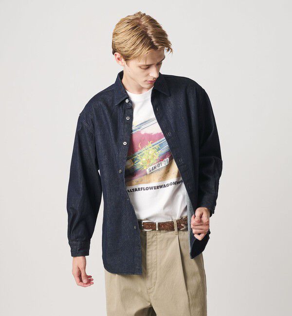 BEAUTY&YOUTH UNITED ARROWS「ライト ハイツイスト デニム オーバー シャツ」|シャツ・ブラウス|NAVY