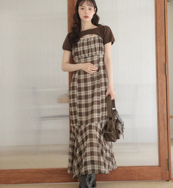  「【WEB限定リバイバル】ニットセットキャミワンピース」|ワンピース|