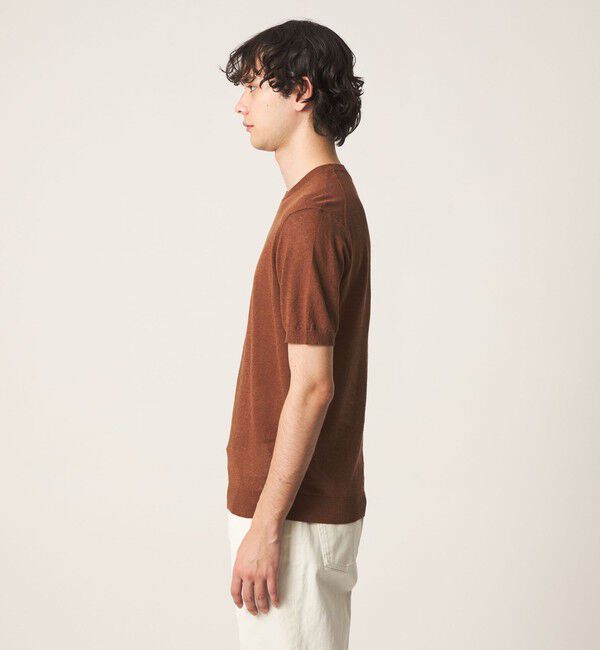 UNITED ARROWS「リネン/コットン ニット Tシャツ」|Tシャツ・カットソー|
