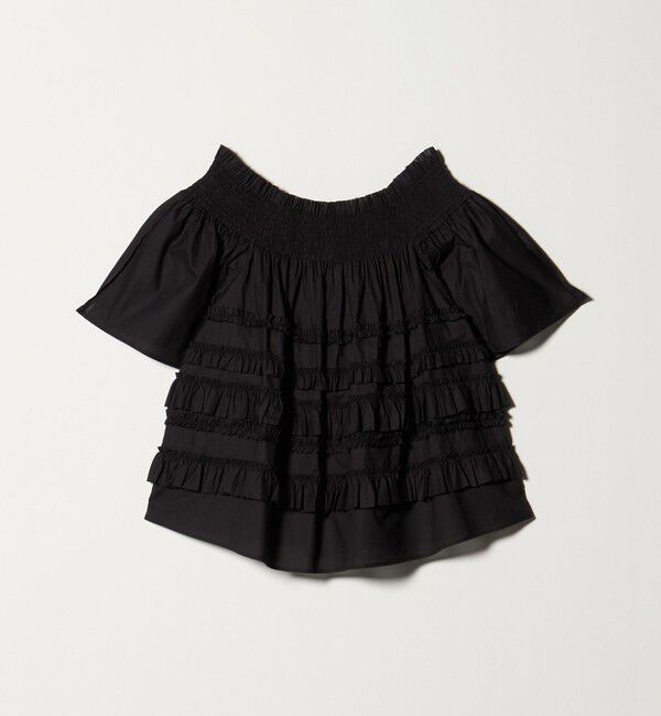 UNITED ARROWS「＜dahl&rsquo;ia＞ティアード ブラウス」|シャツ・ブラウス|BLACK