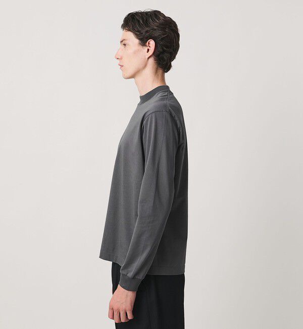 UNITED ARROWS「ALBINI オーガニックコトン モックネック ロングスリーブ Tシャツ 抗菌防臭」|Tシャツ・カットソー|