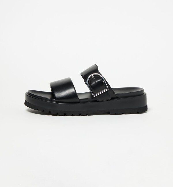 UNITED ARROWS green label relaxing「ダブルベルト プラット サンダル」|サンダル|