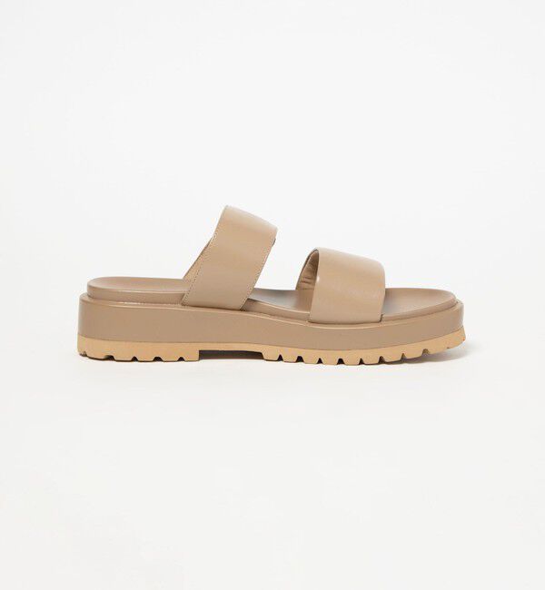 UNITED ARROWS green label relaxing「ダブルベルト プラット サンダル」|サンダル|