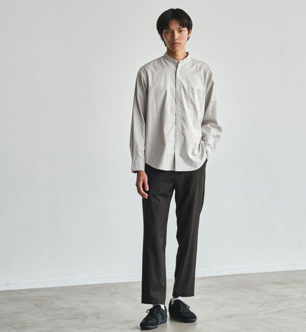 UNITED ARROWS green label relaxing「ナチュラル フィット ビエラバンドカラー 長袖 シャツ」|シャツ・ブラウス|