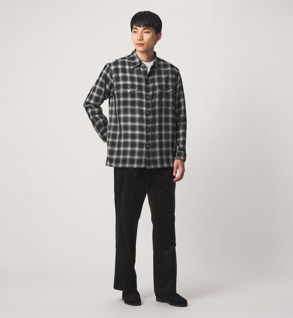 UNITED ARROWS green label relaxing「P/CU/W オンブレ チェック 2フラップポケット シャツ」|シャツ・ブラウス|