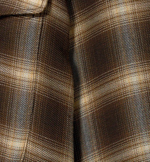 UNITED ARROWS green label relaxing「P/CU/W オンブレ チェック 2フラップポケット シャツ」|シャツ・ブラウス|