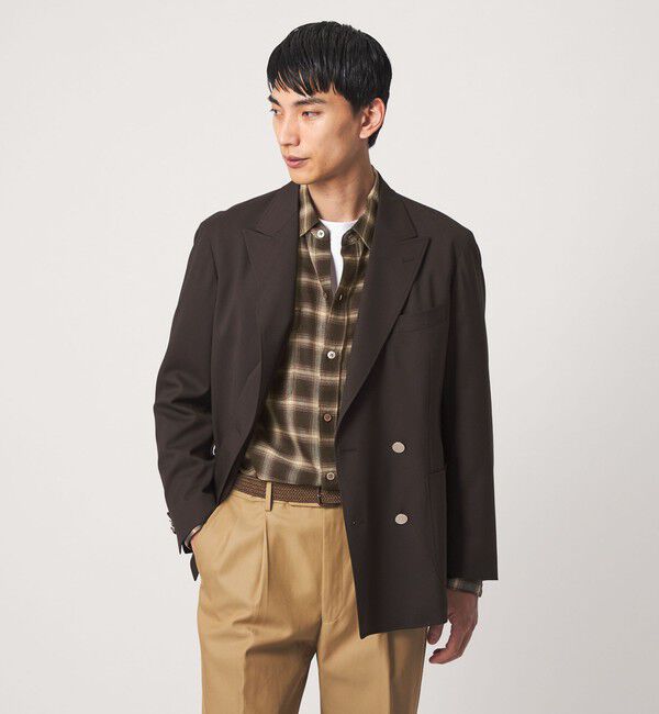 UNITED ARROWS green label relaxing「P/CU/W オンブレ チェック 2フラップポケット シャツ」|シャツ・ブラウス|
