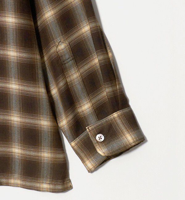 UNITED ARROWS green label relaxing「P/CU/W オンブレ チェック 2フラップポケット シャツ」|シャツ・ブラウス|