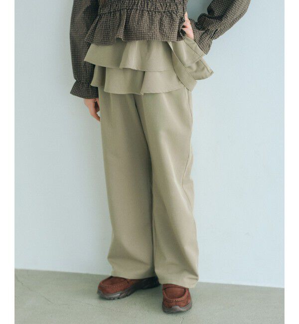 UNITED ARROWS green label relaxing「【COOL CHIC GIRLS STYLE】ラッフル サロペット / キッズ 120cm-160cm」|ワンピース|BEIGE