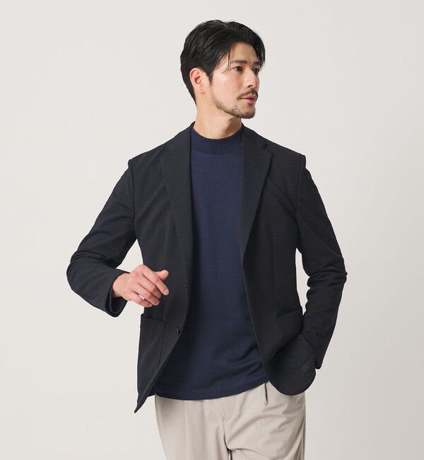 BEAUTY&YOUTH UNITED ARROWS「【WEB限定 WARDROBE SMART】エアリーピケ ジャージ 2B ジャケット」|テーラードジャケット|