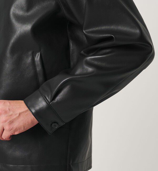 BEAUTY&YOUTH UNITED ARROWS「【WEB限定 WARDROBE SMART】レザーライク ジップ ブルゾン」|ブルゾン・スタジャン|