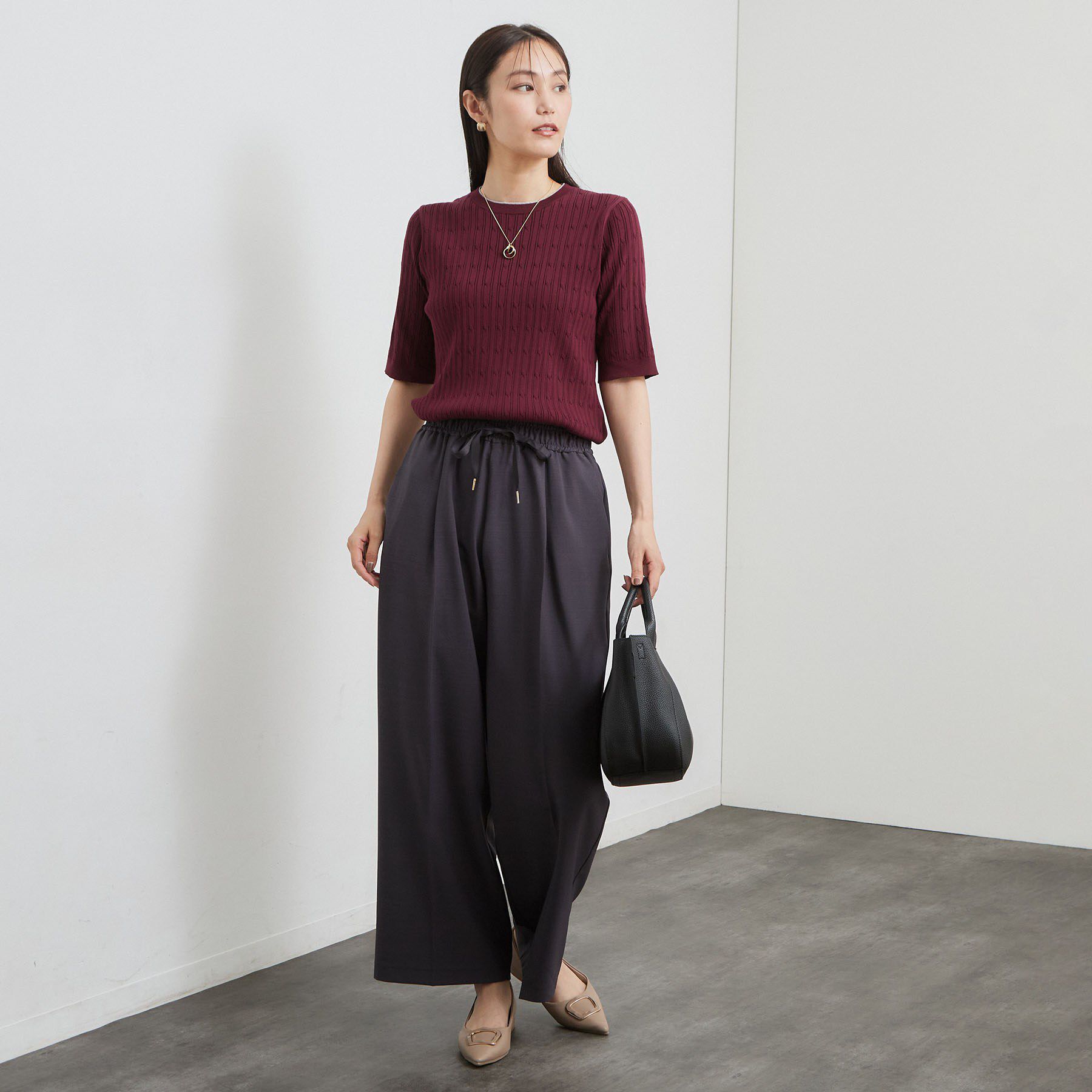 OPAQUE.CLIP「美形シルエット イージーワイドパンツ【洗濯機OK】」|その他|