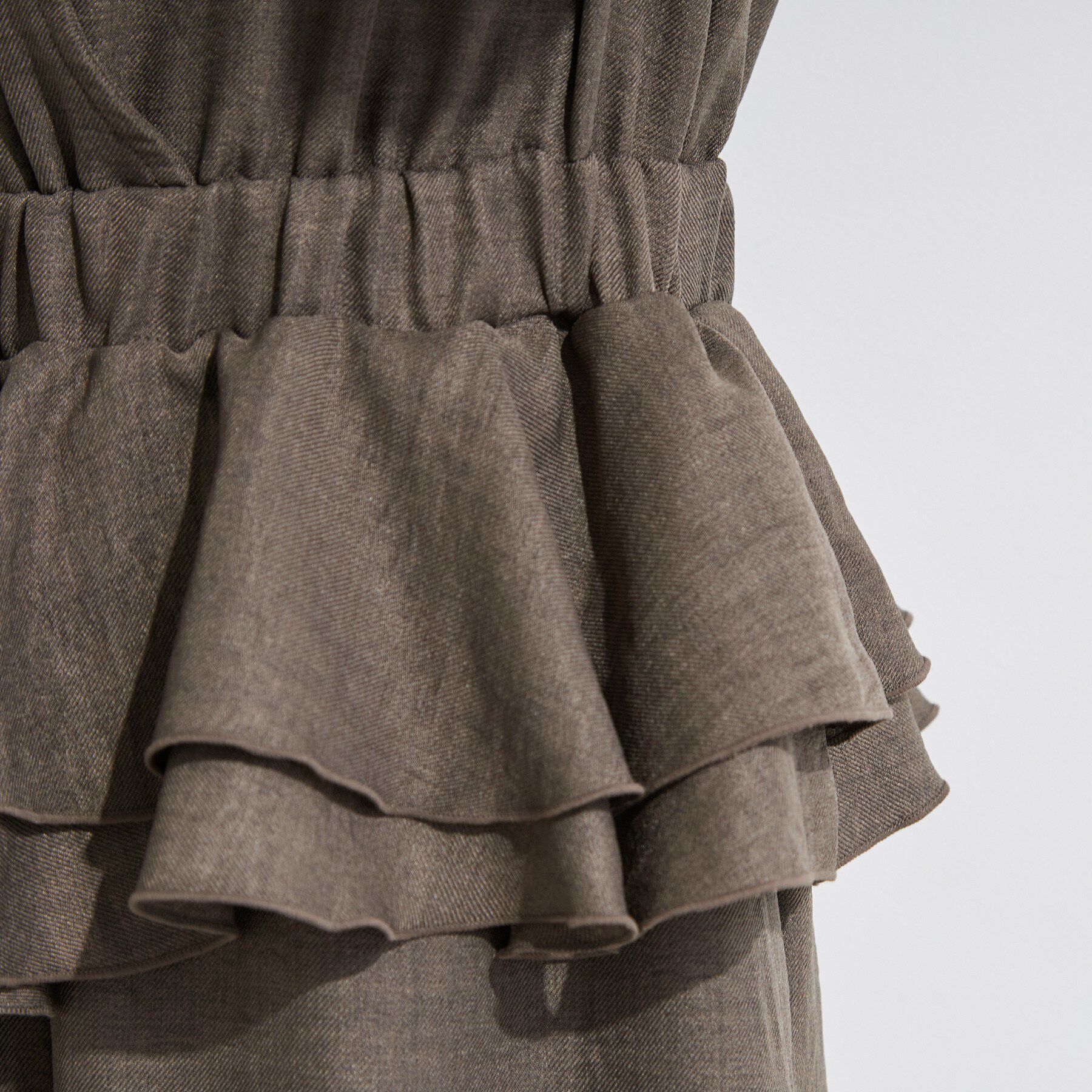 SHOO･LA･RUE「【S-LL/洗濯機可】ラクにキレイに Vネックペプラムオールインワン」|オールインワン|