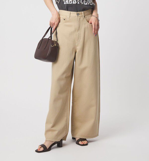 UNITED ARROWS green label relaxing「＜スタイリスト兵藤千尋さんコラボ＞ワイド ライト デニム 接触冷感」|デニム|BEIGE