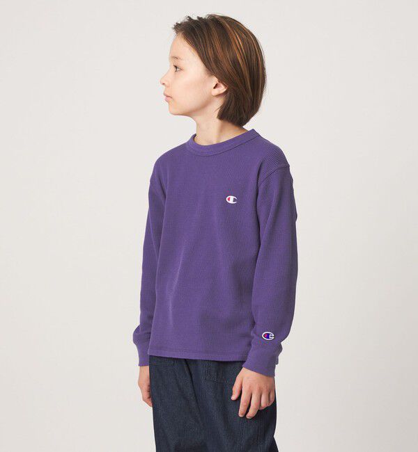UNITED ARROWS green label relaxing「【WEB限定】＜Champion＞ワッフル ロングスリーブ Tシャツ / キッズ 140cm-160cm」|Tシャツ・カットソー|