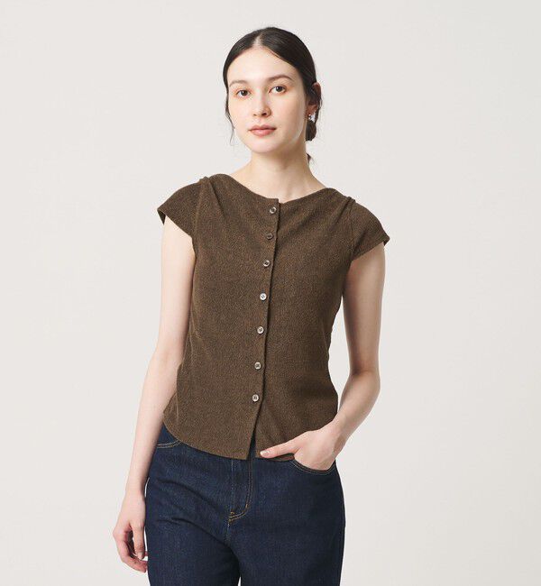 BEAUTY&YOUTH UNITED ARROWS「ポリエステルコットン 2WAY キャップスリーブ トップス」|Tシャツ・カットソー|