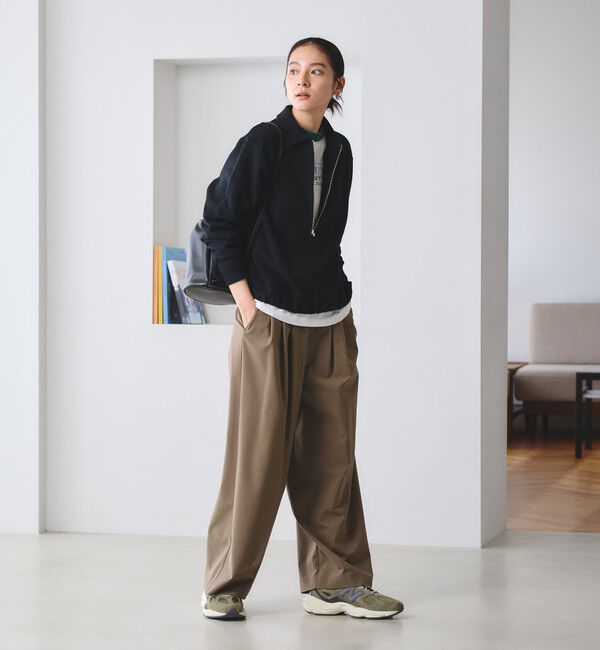 BEAUTY&YOUTH UNITED ARROWS「【WEB限定 Wardrobe DAILY MINIMAL】ダンボールジャージー ハーフジッププルオーバー」|Tシャツ・カットソー|