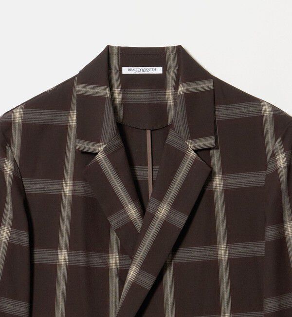 BEAUTY&YOUTH UNITED ARROWS「ポリエステルブレンド チェック ライトジャケット」|テーラードジャケット|