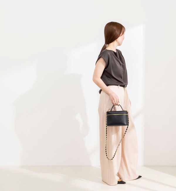 NOLLEY'S sophi「【BECシリーズ】《セットアップ対応》ウォッシャブルピーチサテンフレンチブラウス」|シャツ・ブラウス|
