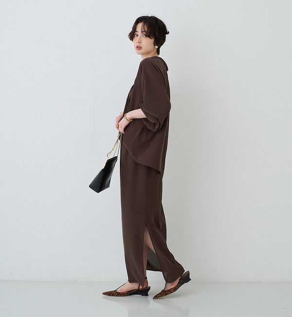 Rouge vif「【セットアップ対応】フィブリルイージーサイドスリットスカート/ウエストゴム」|スカート|