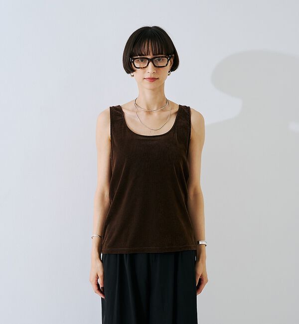 Rouge vif「【2点セット】シアーベロアストライプアンサンブル」|Tシャツ・カットソー|