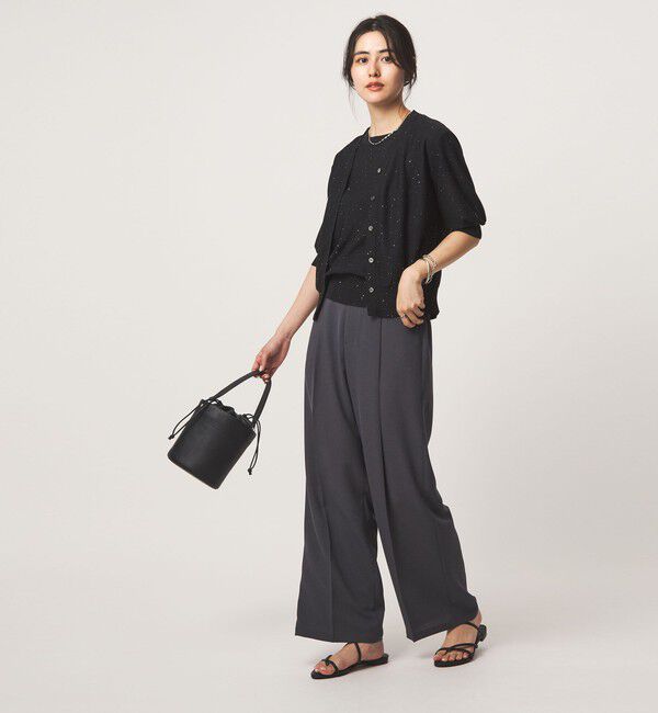 UNITED ARROWS green label relaxing「スパンコール ラメ Vネック ニット カーディガン」|カーディガン|