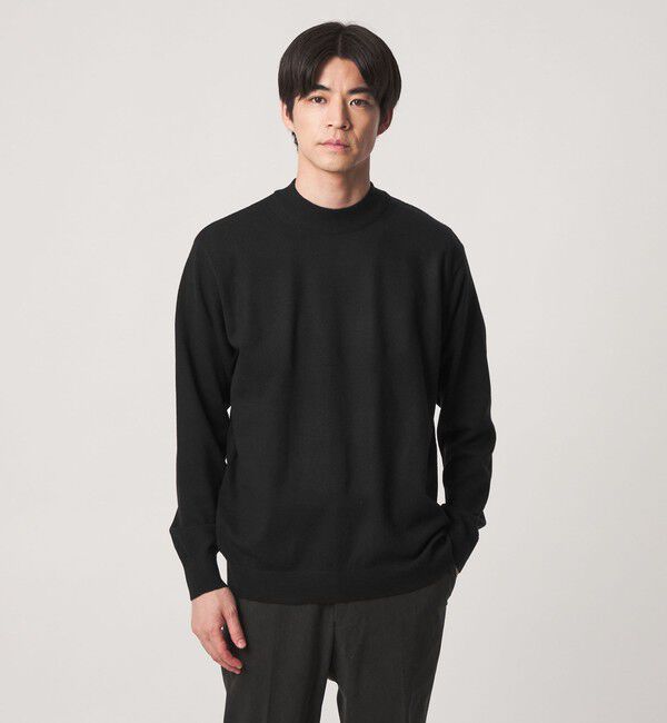 UNITED ARROWS green label relaxing「【WEB限定】JUST fit ハイゲージ ジャケイン モックネック ニット」|ニット・セーター|