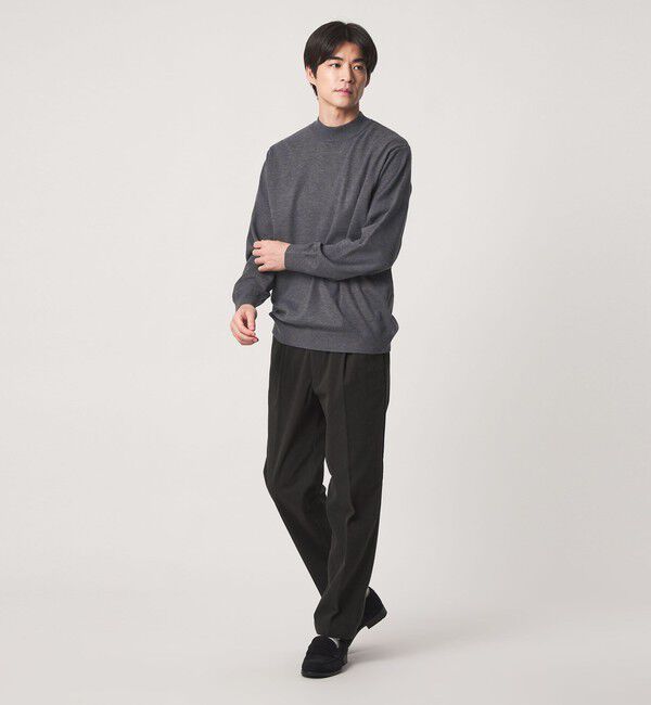 UNITED ARROWS green label relaxing「【WEB限定】JUST fit ハイゲージ ジャケイン モックネック ニット」|ニット・セーター|