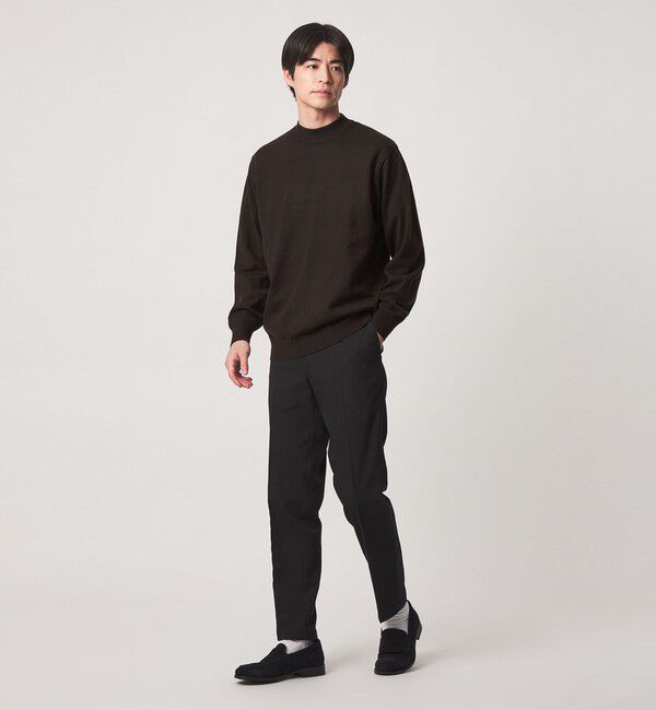 UNITED ARROWS green label relaxing「【WEB限定】JUST fit ハイゲージ ジャケイン モックネック ニット」|ニット・セーター|