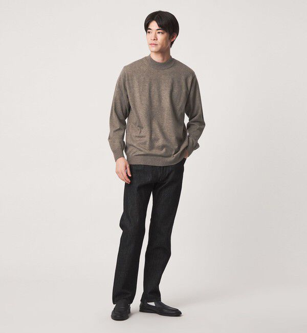 UNITED ARROWS green label relaxing「【WEB限定】JUST fit ハイゲージ ジャケイン モックネック ニット」|ニット・セーター|