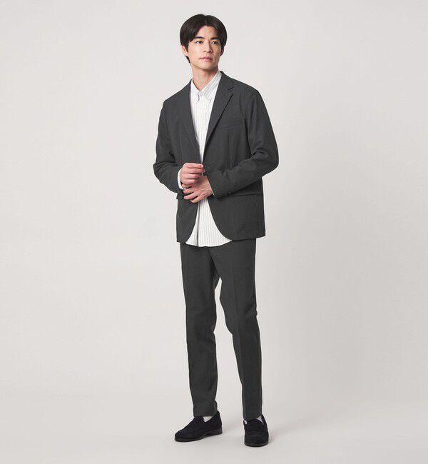 UNITED ARROWS green label relaxing「【WEB限定】JUST fit ウールライク ナロー セットアップ ジャケット＆パンツ -ストレッチ-」|スーツ|DK.GRAY