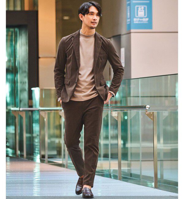 UNITED ARROWS green label relaxing「【WEB限定】JUST fit コーデュロイ ナロー セットアップ ジャケット＆パンツ」|スーツ|DK.BROWN
