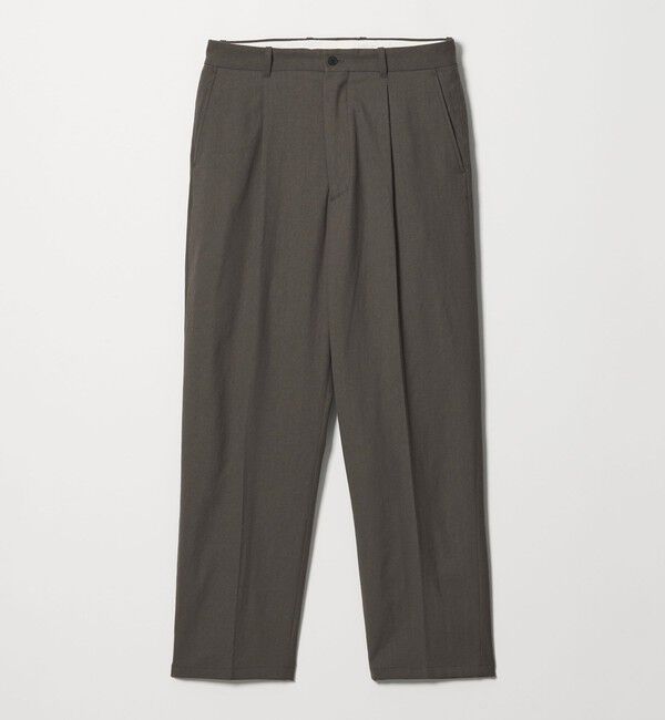 STEVEN ALAN「＜Steven Alan＞ TCL オックスフォード アウト ワンプリーツ スラックス」|スラックス|DK.GRAY