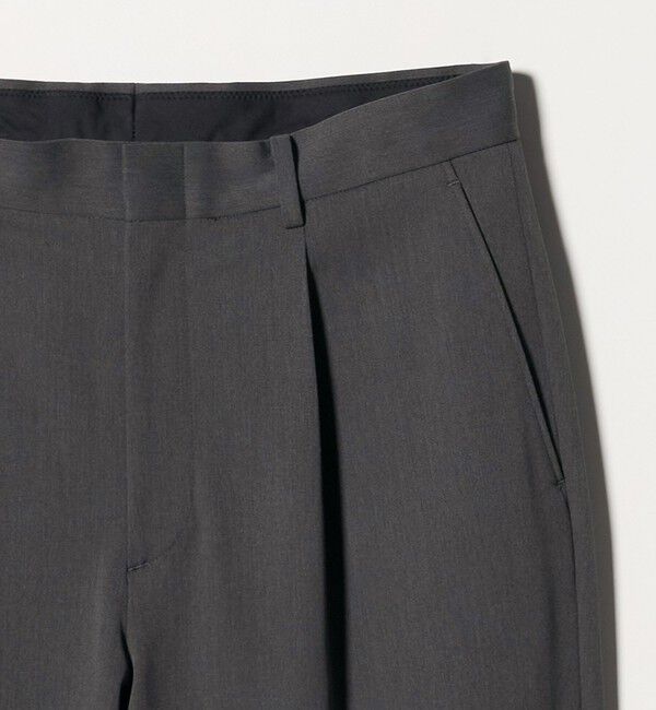 BEAUTY&YOUTH UNITED ARROWS「アルガン トロ 1プリーツ テーパード スラックス NO.7 ストレッチ」|チノ|