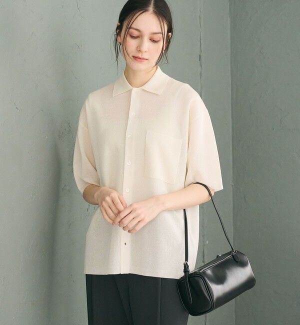 BEAUTY&YOUTH UNITED ARROWS「ミラノリブ ショートスリーブ シャツカーディガン ウォッシャブル」|カーディガン|OFF WHITE