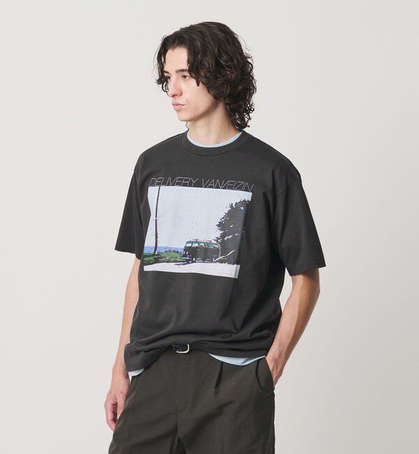 BEAUTY&YOUTH UNITED ARROWS「【別注】＜EIZIN SUZUKI＞DELIVERY VAN プリント Tシャツ」|Tシャツ・カットソー|DK.GRAY