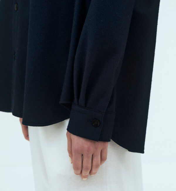 GALERIE VIE「ウールミルドスムース オーバーサイズドシャツ」|シャツ・ブラウス|