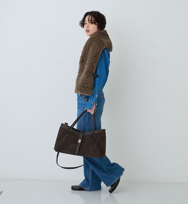Rouge vif「【HELEN MOORE/ヘレンムーア】バックル付きファースカーフ/ストール/マ」|マフラー|
