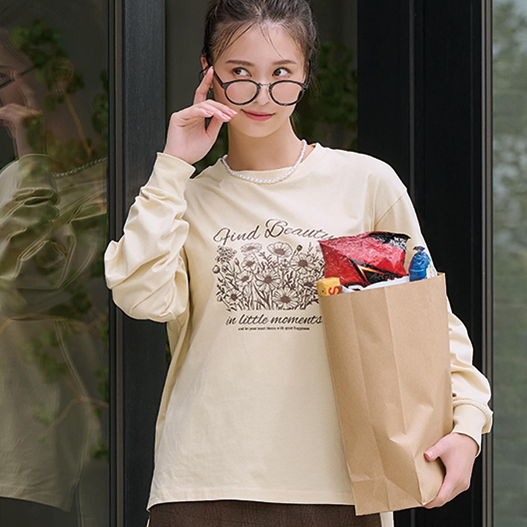 SHOO･LA･RUE「【S-LL】デイリー使いに 選べる6柄プリントロンT」|Tシャツ・カットソー|