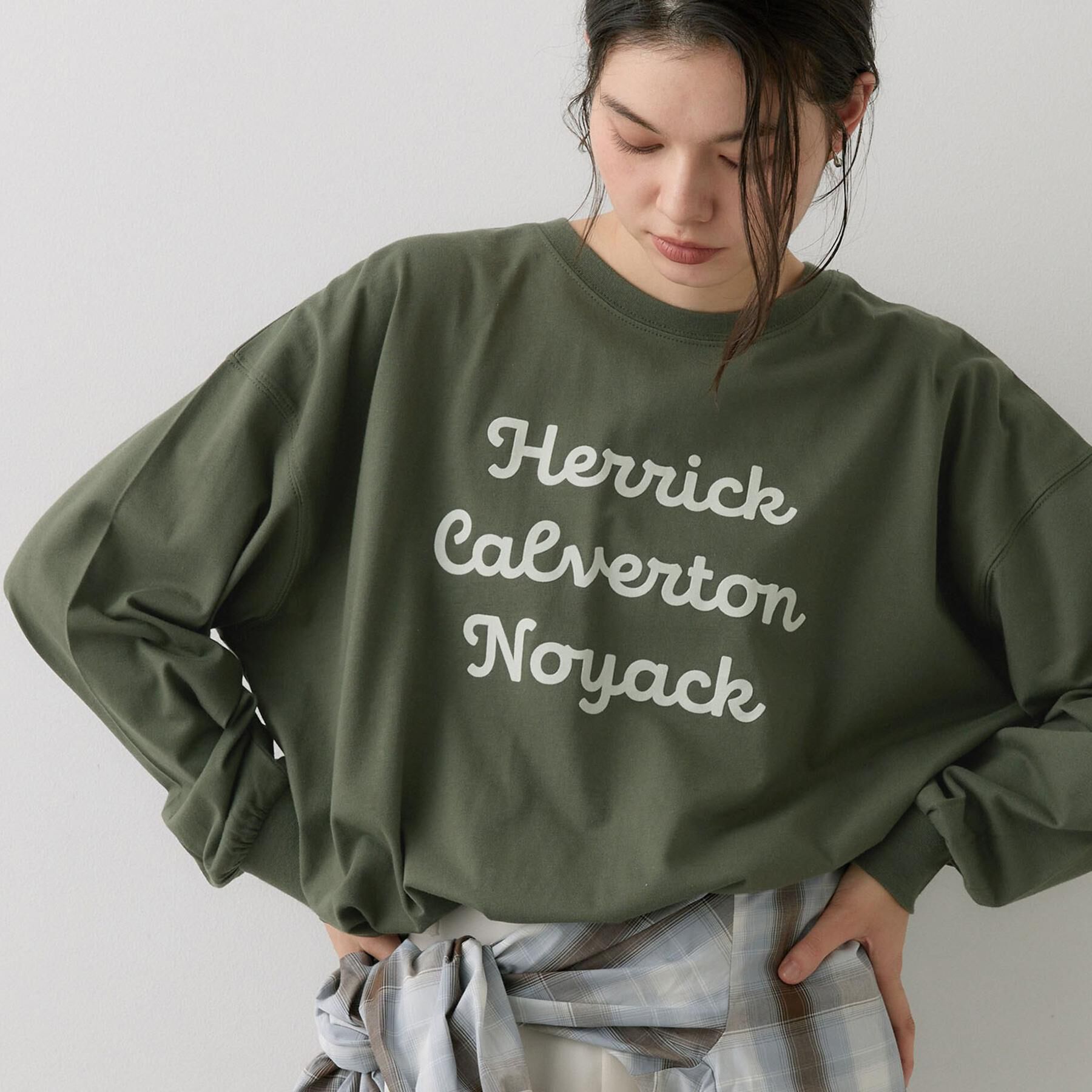 Dessin「【洗える】オーガニックコットン ロングスリーブTシャツ」|Tシャツ・カットソー|カーキ(028)