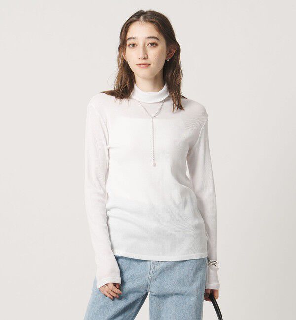 UNITED ARROWS「コットン テレコ タートル カットソー」|Tシャツ・カットソー|WHITE