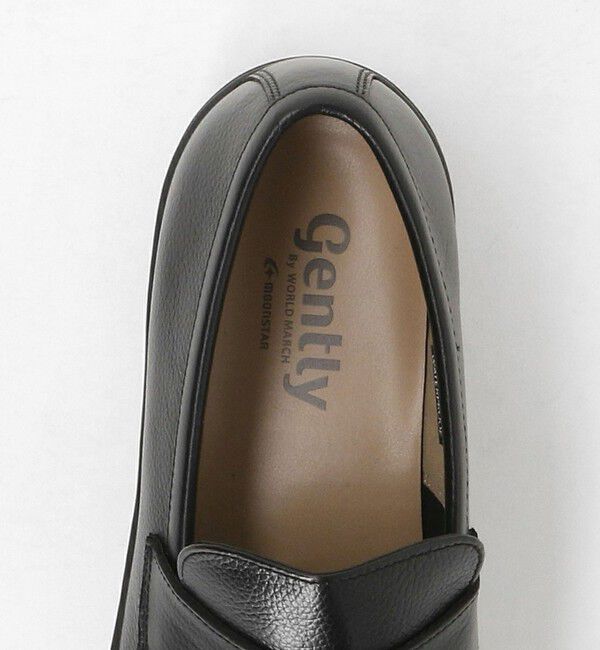 UNITED ARROWS green label relaxing「＜MOONSTAR＞gently コインローファー ブラック/ブラック ドレススニーカー」|ローファー|