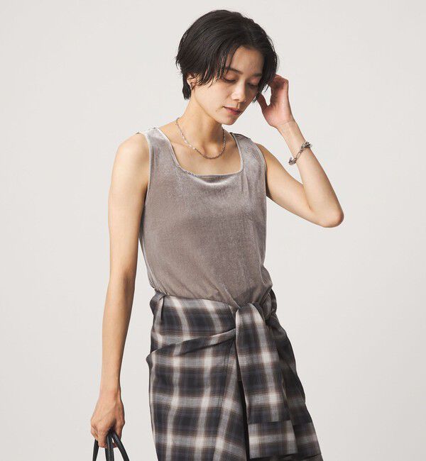 UNITED ARROWS green label relaxing「ベロア タンクトップ」|タンクトップ|BEIGE