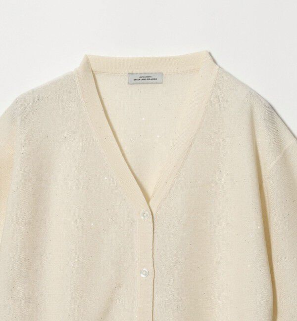 UNITED ARROWS green label relaxing「スパンコール ラメ Vネック ニット カーディガン」|カーディガン|