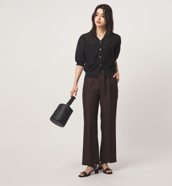 UNITED ARROWS green label relaxing「スパンコール ラメ Vネック ニット カーディガン」|カーディガン|